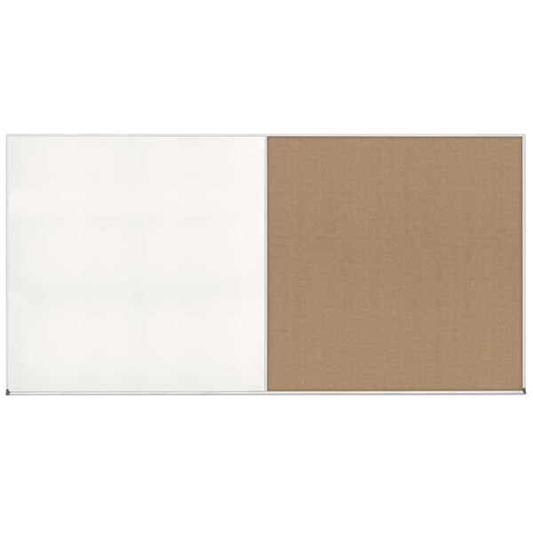 Enclosed Corkboard, 1 Door, 48"x36", 4" Fra, UV3416-BLACK-BUFF